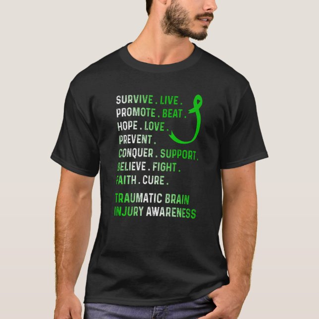 T-shirt Blessure cérébrale traumatique Survivant Beat Hope (Devant)