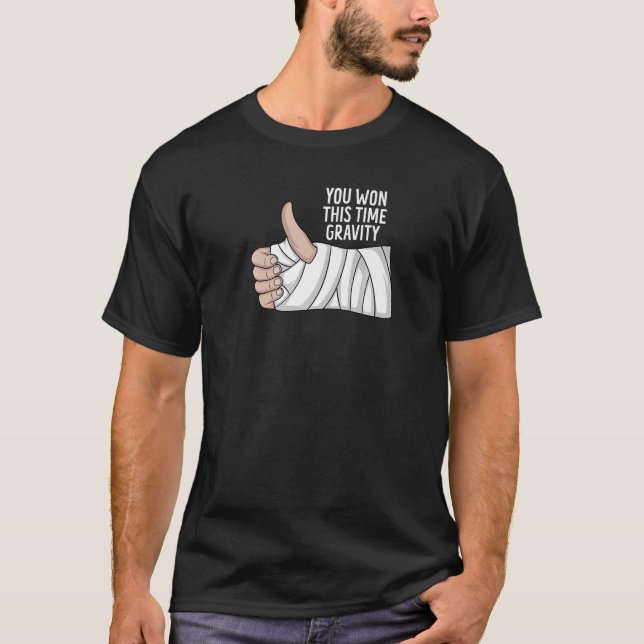T-shirt Blessures mains cassées Drôle récupération obtenir (Devant)