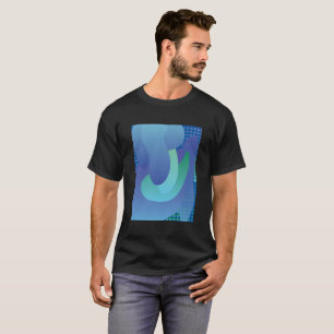 T-shirt bleu abstrait