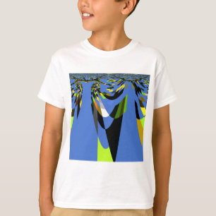 T-shirt Bleu Africain Tribal Motif Motif Art Imprimer