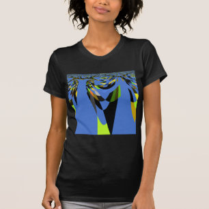 T-shirt Bleu Africain Tribal Motif Motif Art Imprimer