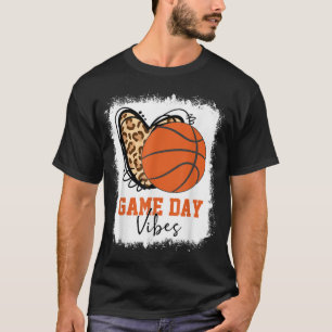 T-shirt Bleu Basketball Jour Vibes Basketball Maman