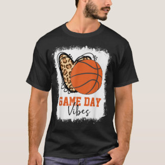 T-shirt Bleu Basketball Jour Vibes Basketball Maman