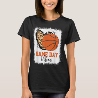 T-shirt Bleu Basketball Jour Vibes Basketball Maman