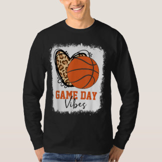 T-shirt Bleu Basketball Jour Vibes Basketball Maman