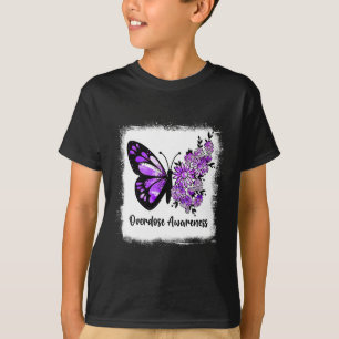 T-shirt Bleu Bleu Papillon pourpre Ruban Overdose Aw