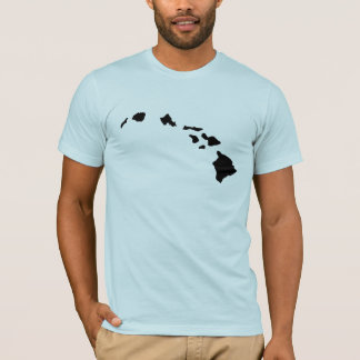 T-shirt bleu-clair d'îles hawaïennes