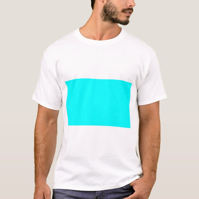 T-shirt Bleu d'Aqua solide (Devant)