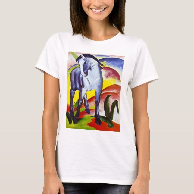 T-shirt bleu de cheval de Franz Marc (Devant)