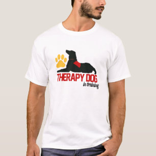 T-shirt Bleu de chien de thérapie (de thérapie)