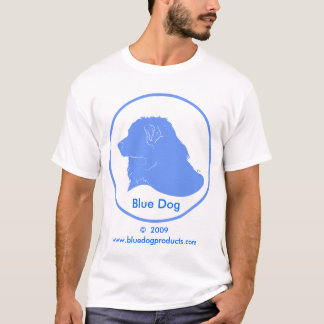 T-shirt bleu de Démocrate de chien
