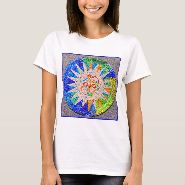 T-shirt Bleu de détail de Gaudi (Devant)