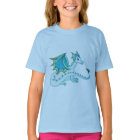 T-shirt bleu de dragon de glace