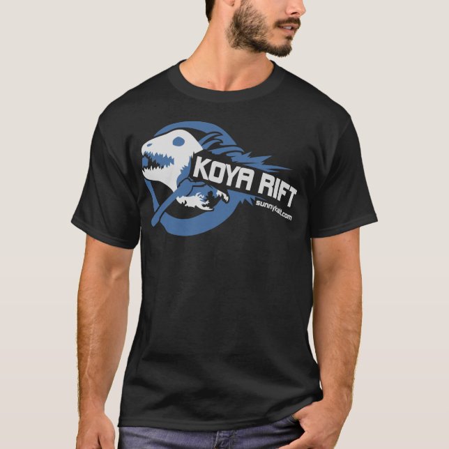 T-shirt Bleu de la crevasse de Koya (G2) (obscurité) (Devant)