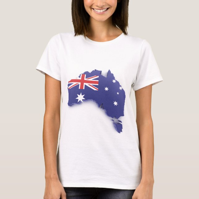 T-shirt Bleu de l'Australie (Devant)