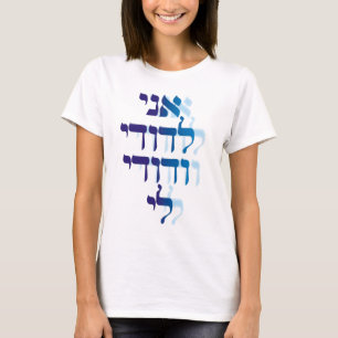 T-shirt Bleu de Le'dodi Ve'Dodi Li d'Ani