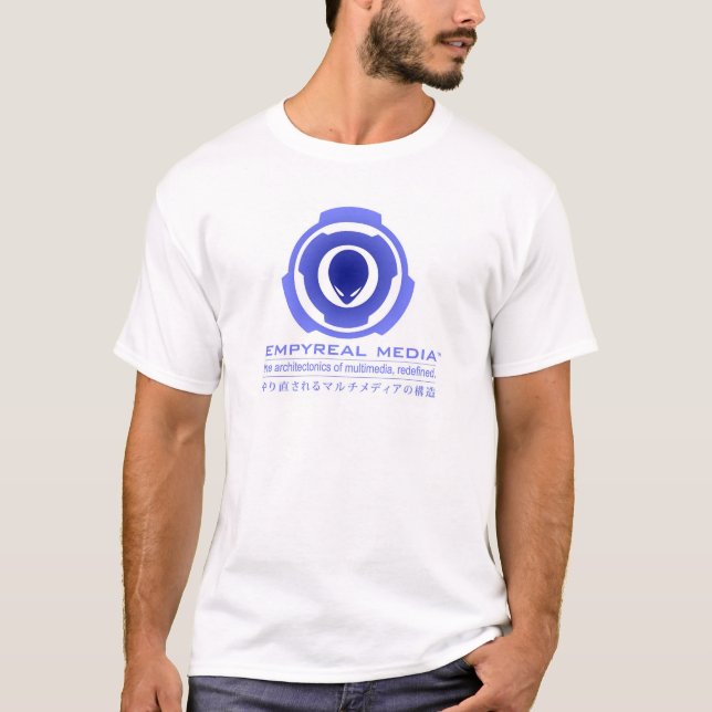 T-shirt BLEU de logo de cercle (Devant)