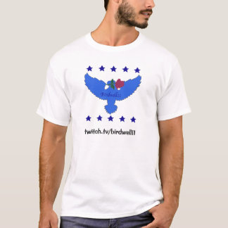 T-shirt bleu de logo de tic