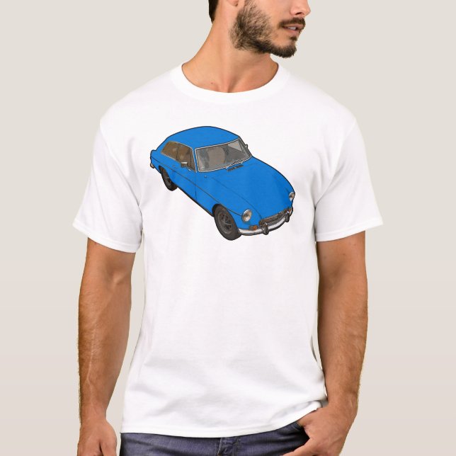 T-shirt bleu de mgb (Devant)