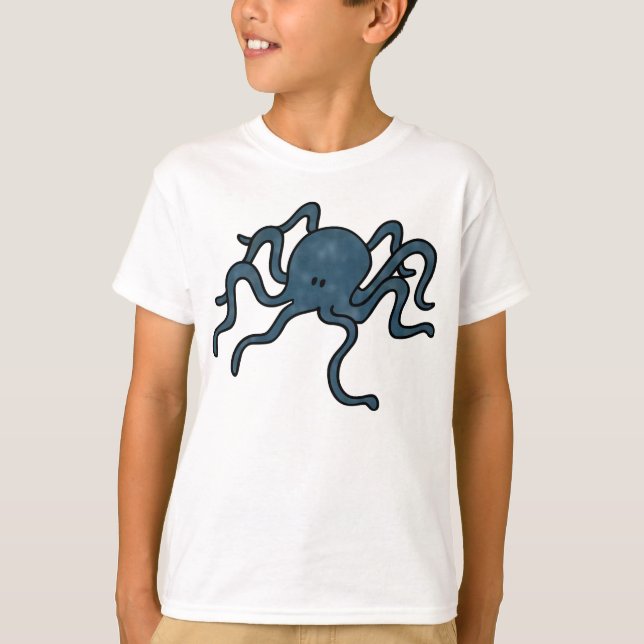 T-shirt Bleu de poulpe (Devant)