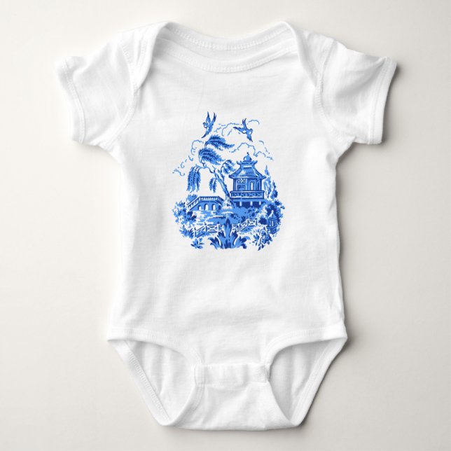 T-shirt bleu de raglan de conception de la Chine (Devant)