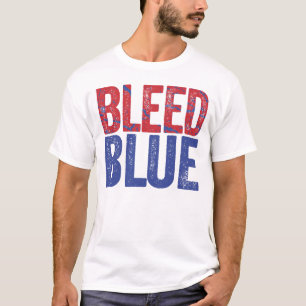 T-shirt Bleu de soutirage