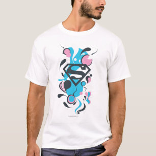 T-shirt Bleu d'éclaboussure de couleur