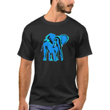 T-shirt bleu d'éléphant