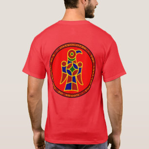 T-shirt Bleu d'Ostrogoth et chemise rouges de joint d'or