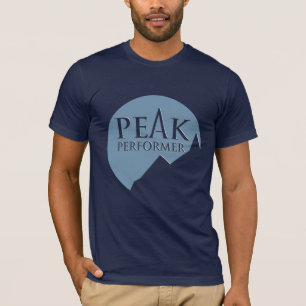 T-shirt Bleu du logo des hommes maximaux d'interprète sur
