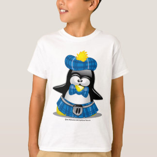 T-shirt Bleu écossais de pingouin