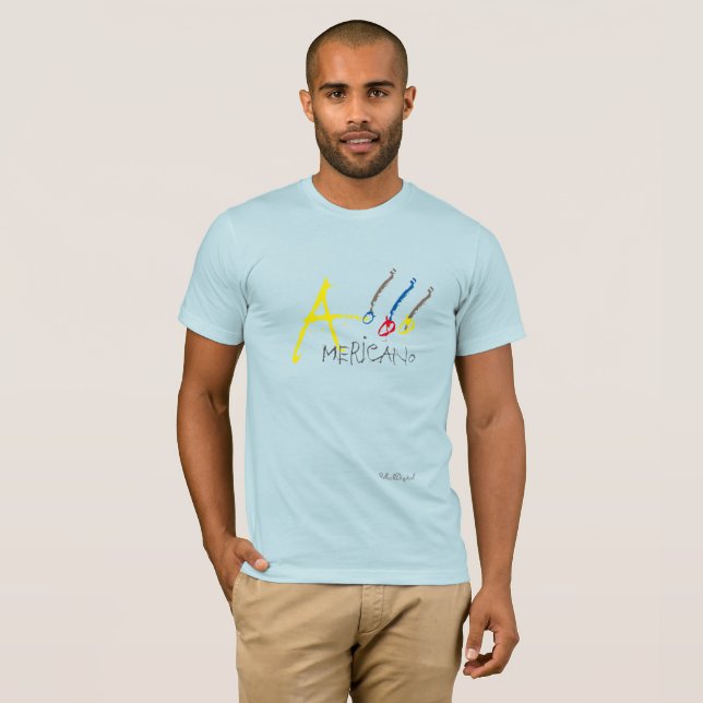 T-shirt Bleu El Americano (Devant entier)