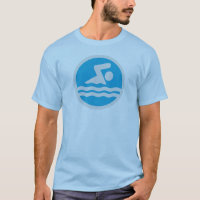 T-shirt Bleu et Blanc pour nageurs ou entraîneurs