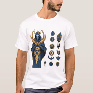 T-shirt Bleu et or Armor - Ligue des Légendes