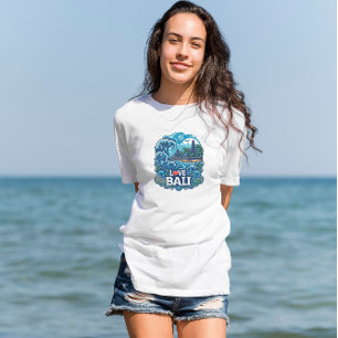 T-shirt Bleu et Vert Amour Bali