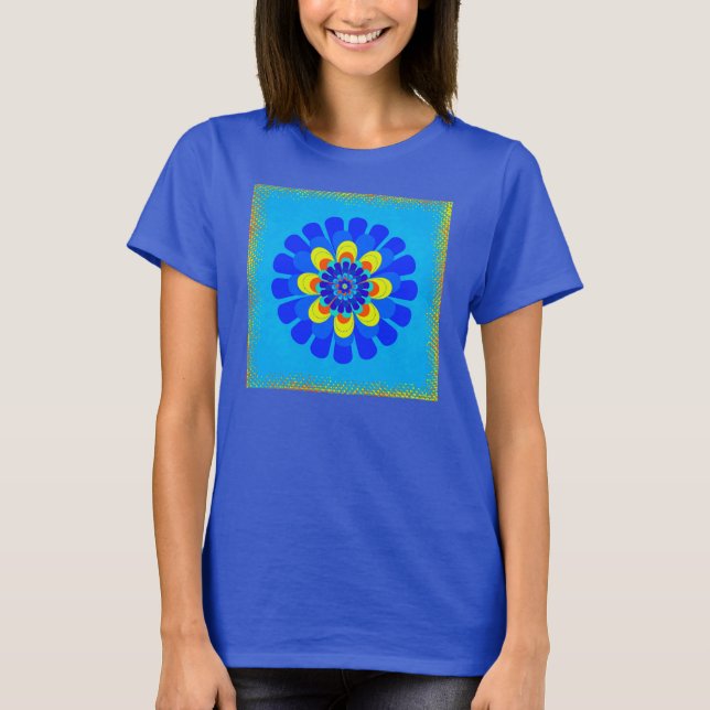 T-shirt Bleu fleur (Devant)