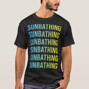 T-shirt Bleu Jaune Soleil Bain de soleil Bain de soleil