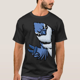 T-shirt Bleu Jay Bird Cyanocitta Cristata Du Côté T-Shir