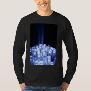 T-shirt Bleu LED lumières closeuse avec faisceau lumineux