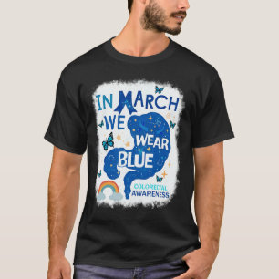 T-shirt bleu - Marche Arc-en-ciel Nous portons une Ca colo