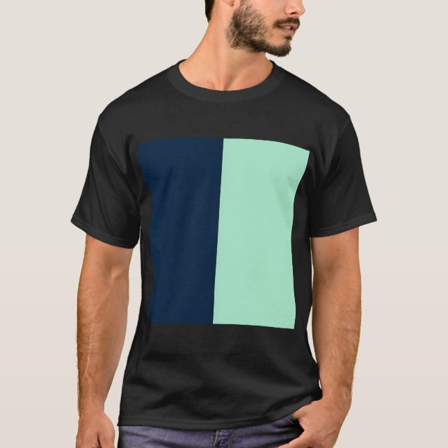 T-shirt Bleu marin et Mint (Devant)