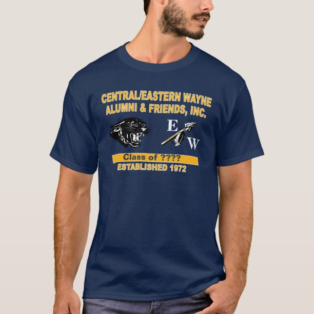 T-shirt bleu marine de la marine américaine (Devant)