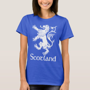 T-shirt Bleu marine effréné écossais de lion