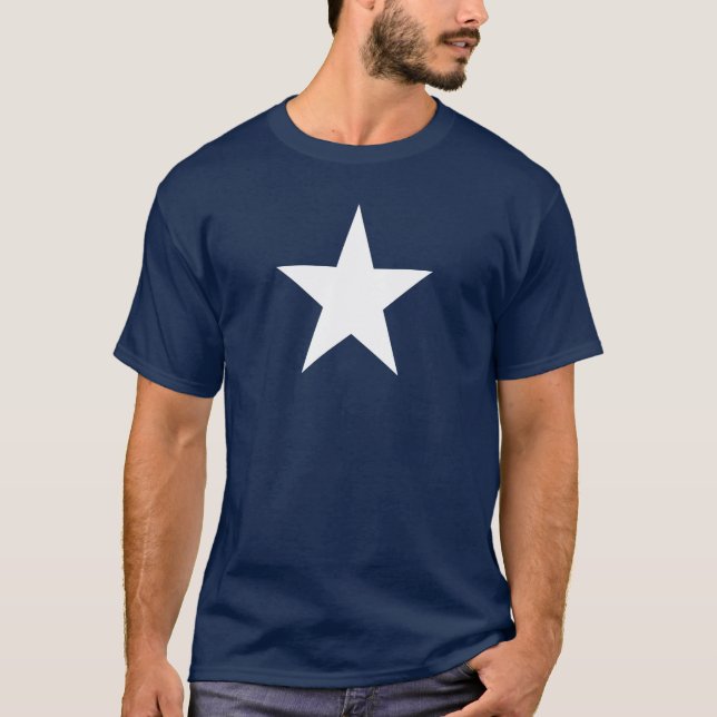 T-shirt bleu marine étoile blanche (Devant)