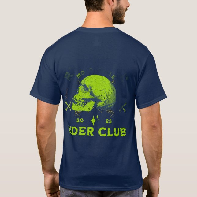 T-shirt bleu marine masculin (Dos)
