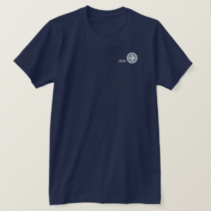 t-shirt bleu marine pour un pilote