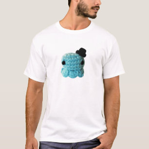 T-shirt Bleu mignon de casquette supérieur de poulpe