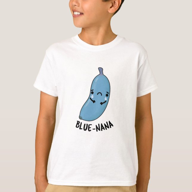 T-shirt Bleu nana Funny Banana Pun (Devant)