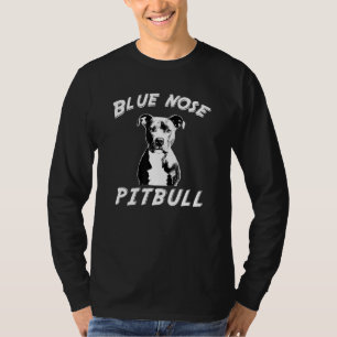T-shirt Bleu Nez Pitbull Chien Chien Chien Chien Chien Sau