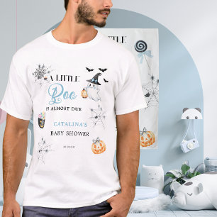 T-shirt Bleu Petit Boo Citrouille Festive Candy